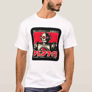Vintager Roboter-Sci-Fi-T - Shirt