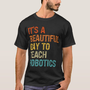 Vintager Robotik-Lehrer Retro Roboter-Klassenbewei T-Shirt