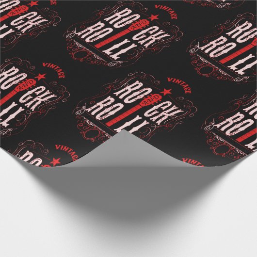Vintager Rock and Roll Geschenkpapier (Ecke)