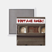 Vintager Rock Magnet (Vorderseite/Rückseite)