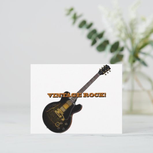 Vintager Rock Postkarte (Stehend Vorderseite)