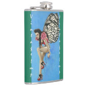 Vintager Rockabilly-Imp-Wrapped-Flask Flachmann (Rechts)