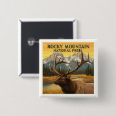 Vintager Rocky Mountain Nationalpark Button (Vorne & Hinten)