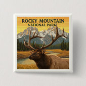 Vintager Rocky Mountain Nationalpark Button (Vorderseite)