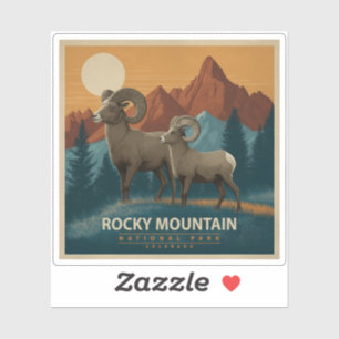 Vintager Rocky Mountain Nationalpark Colorado Aufkleber