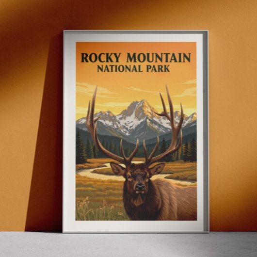 Vintager Rocky Mountain Nationalpark Poster