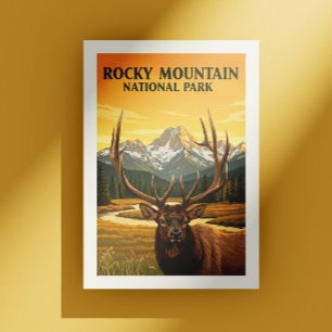 Vintager Rocky Mountain Nationalpark Postkarte