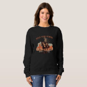 Vintager Rodeo Cowboy Pferderücken Ri Sweatshirt (Vorne ganz)