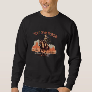 Vintager Rodeo Cowboy Pferderücken Ri Sweatshirt