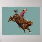 Vintager Rodeo-Cowboy Poster (Vorne)