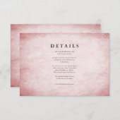 Vintager Rokoko-Bibliothek Buch Romantisches Mauve Begleitkarte (Vorne/Hinten)