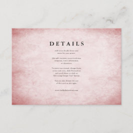 Vintager Rokoko-Bibliothek Buch Romantisches Mauve Begleitkarte