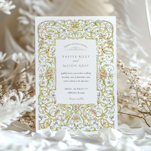 Vintager Rokoko Einladung