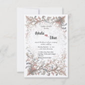 Vintager Rokoko Floral Einladung (Vorderseite)