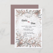 Vintager Rokoko Floral Einladung (Vorne/Hinten)