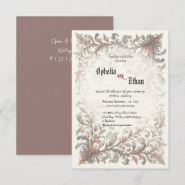 Vintager Rokoko Floral Einladung