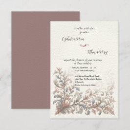 Vintager Rokoko Floral Einladung