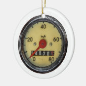 Vintager Roller-Geschwindigkeitsmesser Keramikornament (Links)