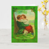 Vintager romantischen irischen Paar-St Patrick Tag Karte (Gelbe Blume)