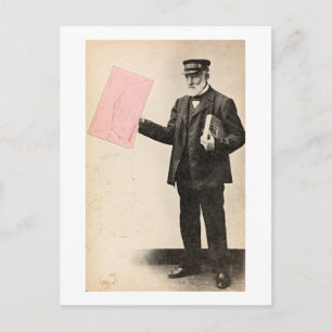 Vintager romantischer Postbote Postkarte