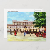 Vintager römischer Aquarellpalast Postkarte (Vorne/Hinten)