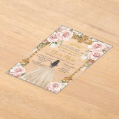 Vintager Rosa Champagner Acryleinladungen (Ablage )