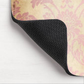 Vintager rosa Damast Mousepad (Ecke)