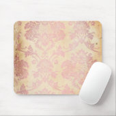 Vintager rosa Damast Mousepad (Mit Mouse)