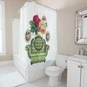 Vintager rosa Duschvorhang (Beispiel)