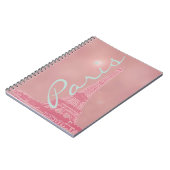 Vintager rosa Eiffel-Turm Notizblock (Linke Seite)
