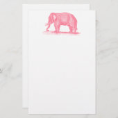 Vintager rosa Elefant 1800er Jahre Elefantenillust Briefpapier (Vorne/Hinten)