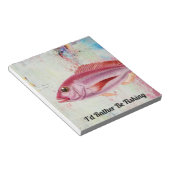 Vintager Rosa-Fisch-Grunge-Look Notizblock (angewinkelt)