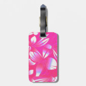 Vintager rosa Gepäck-mit Blumenumbau Hawaiis Gepäckanhänger (Rückseite vertikal)