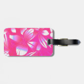 Vintager rosa Gepäck-mit Blumenumbau Hawaiis Gepäckanhänger (Rückseite horizontal)