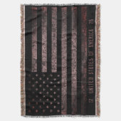 Vintager rosa grunge amerikanischer Flag gestörter Decke (Vorderseite Vertikal)