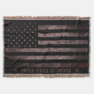 Vintager rosa grunge amerikanischer Flag gestörter Decke