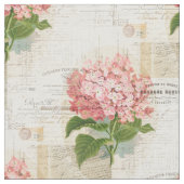 Vintager rosa Hydrangea-französisches Stoff (Nahaufnahme)