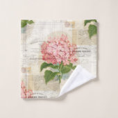 Vintager rosa Hydrangea-französisches Tuch-Set Badhandtuch Set (Waschlappen)