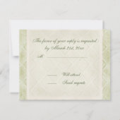 Vintager rosa Hydrangea - UAWG Response Card RSVP Karte (Rückseite)