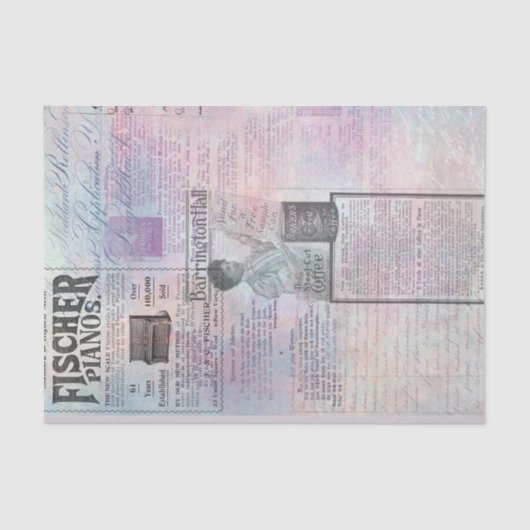 Vintager rosa Katalog Seidenpapier (Vorderseite)