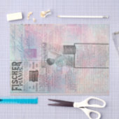 Vintager rosa Katalog Seidenpapier (Handwerk)