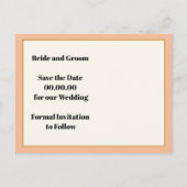 Vintager Rosa Korallenoleander Save the Date Ankündigungspostkarte (Rückseite)