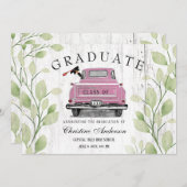 Vintager rosa LKW Rustikale Vegetation 2025 Abschl Ankündigung (Vorne/Hinten)