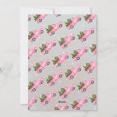 Vintager rosa LKW Weihnachtsbaum Foto Feiertagskarte (Rückseite)