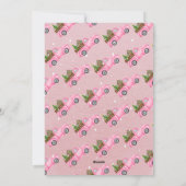 Vintager rosa LKW Weihnachtsbaum Foto Feiertagskarte (Rückseite)