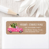 Vintager rosa LKW Weihnachtsbaumkraft (Insitu)