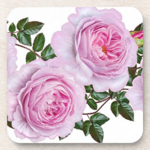 Vintager rosa Pfingstrosen-Untersetzer Getränkeuntersetzer