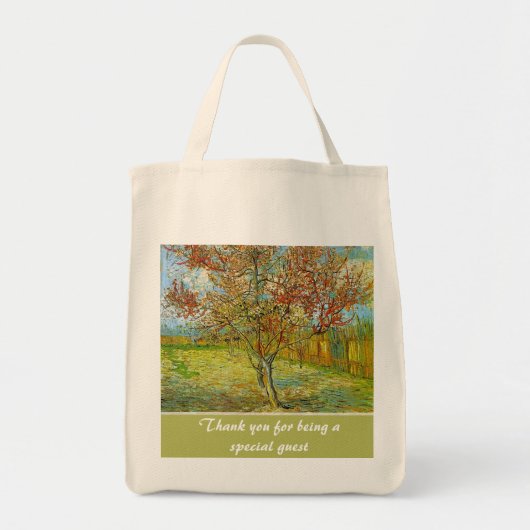 Vintager Rosa-Pfirsichbaum Dank Taschen (Vorne)