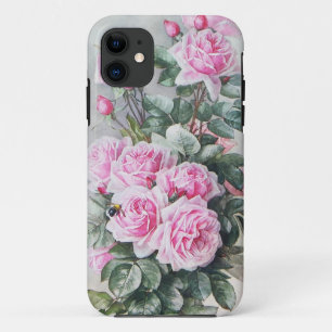 Vintager rosa Rosen-Blumenstrauß iPhone 11 Hülle