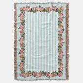 Vintager rosa Rosenstrahl Decke (Vorderseite Vertikal)